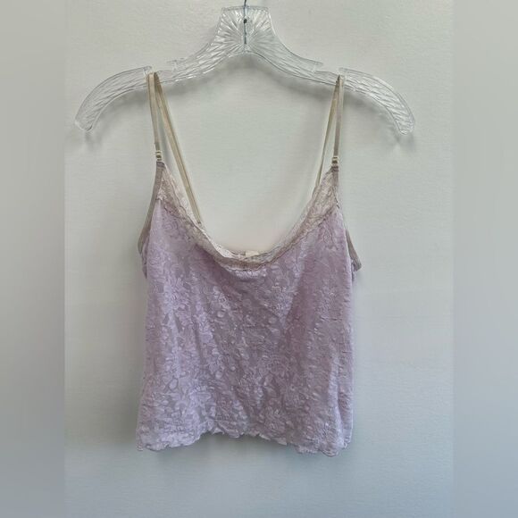 Y2K Lilac Purple Lace Sheer Spaghetti Strap Camisole Top Size L - Picture 4 of 9